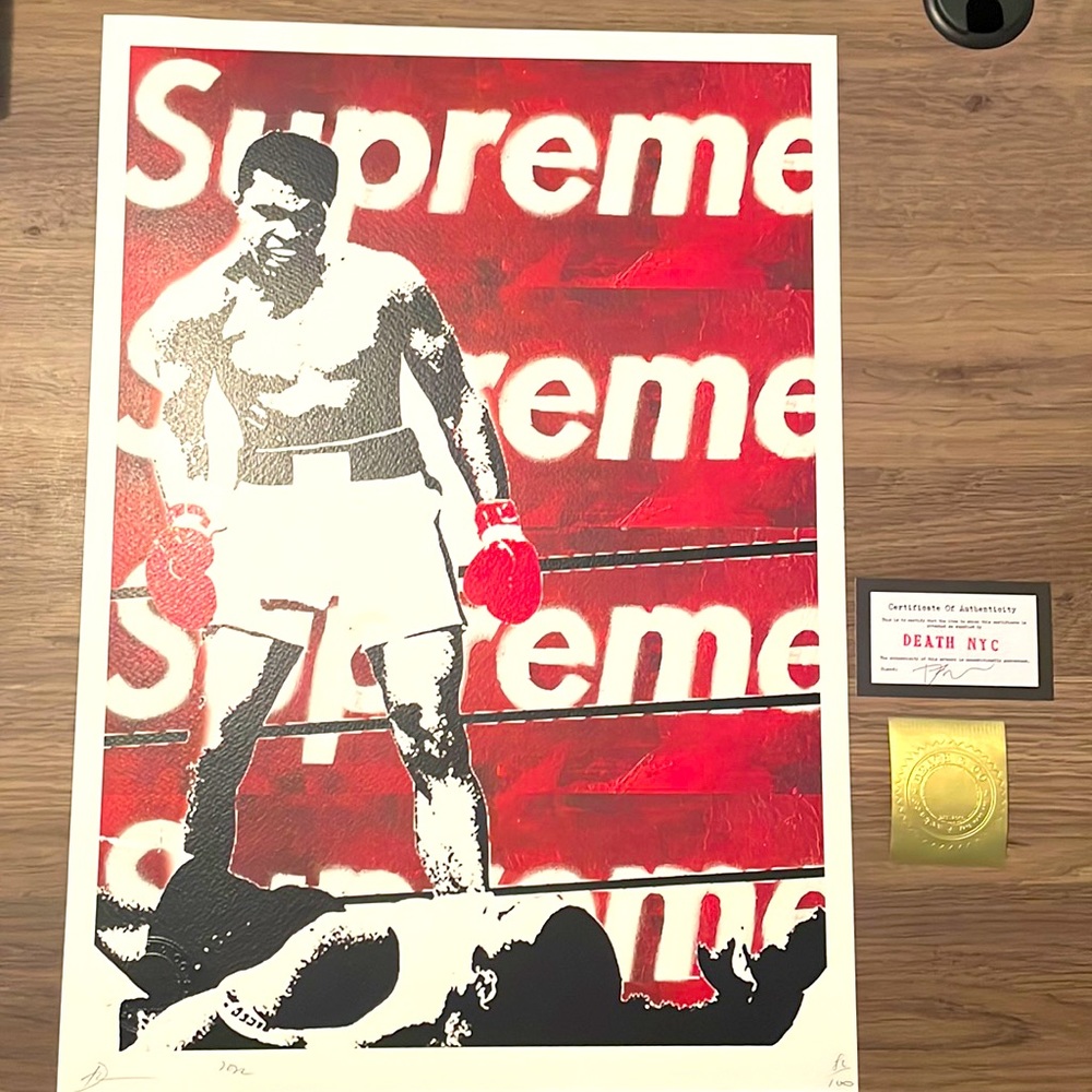 Death NYC Pop Art graphic featuring Muhammad Ali, 2022